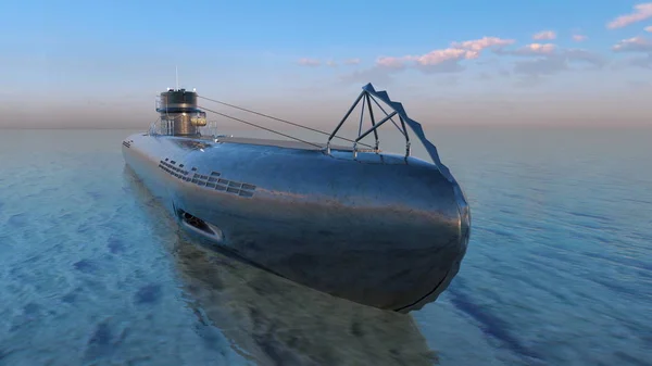 3D CG rendering of the submarine — Stock Photo, Image