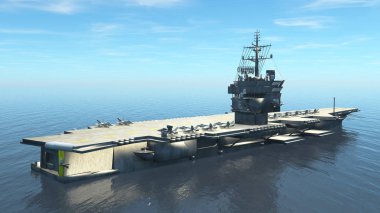 3d cg işleme uçak gemisi