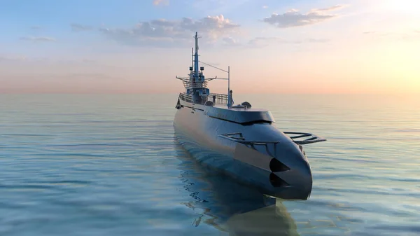 3D CG renderização do navio escolta — Fotografia de Stock