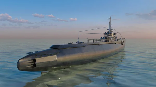 3D CG renderização do navio escolta — Fotografia de Stock