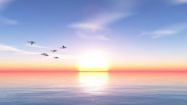 3D CG rendering of the horizon — Stock Photo, Image