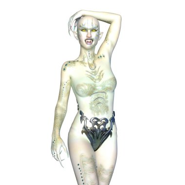 bir kadın yabancı 3d cg işleme