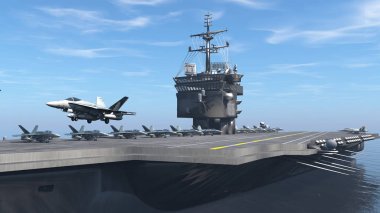 3d cg işleme uçak gemisi