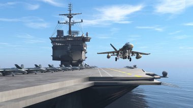 3d cg işleme uçak gemisi