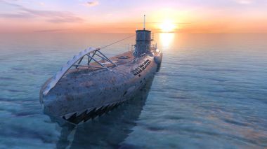3d cg işleme denizaltı