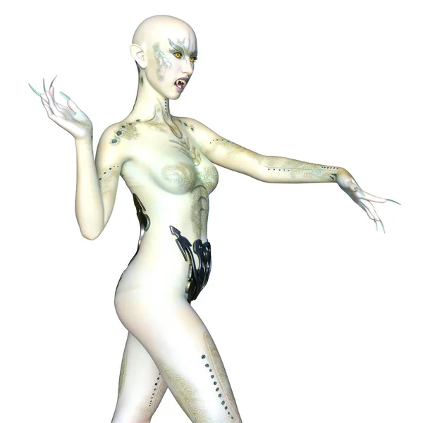 Renderowania 3D cg kobiece obcych — Zdjęcie stockowe