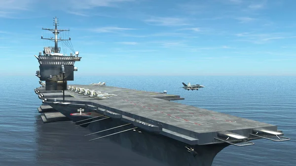 3D CG rendering of the aircraft carrier — Stock Photo, Image