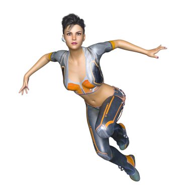 bir kadın savaşçı 3d cg render