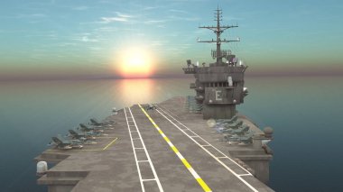 3d cg işleme uçak gemisi