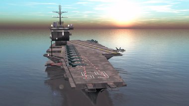 3d cg işleme uçak gemisi