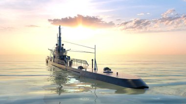 3d cg işleme denizaltı