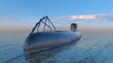 3d cg işleme denizaltı