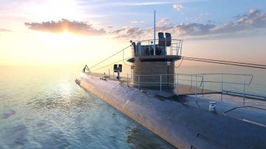 3d cg işleme denizaltı