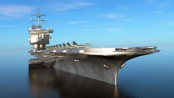 3D CG rendering of the aircraft carrier — Stock Photo, Image