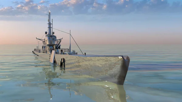 Rendering 3D CG del sottomarino — Foto Stock