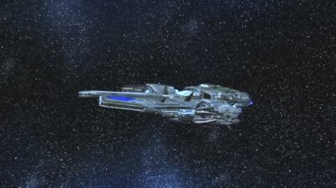 bir uzay gemisi 3d cg render