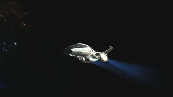 3D CG representación de una nave espacial — Vídeo de stock