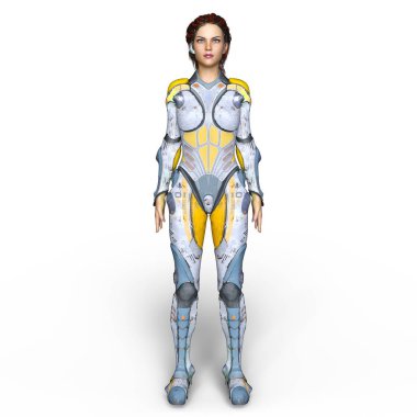 3d cg işleme süper bir kadın