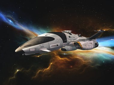 bir uzay gemisi 3d cg render