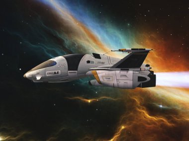 bir uzay gemisi 3d cg render