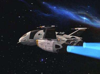 bir uzay gemisi 3d cg render