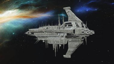 bir uzay gemisi 3d cg render