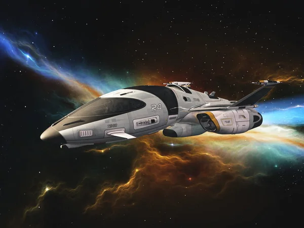 3D-cg-Darstellung eines Raumschiffs — Stockfoto