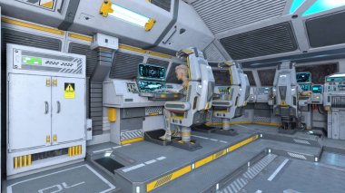 3d cg işleme uzay istasyonu