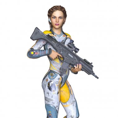 3d cg işleme süper bir kadın