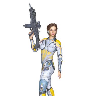 3d cg işleme süper bir kadın