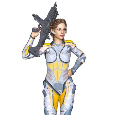 3d cg işleme süper bir kadın