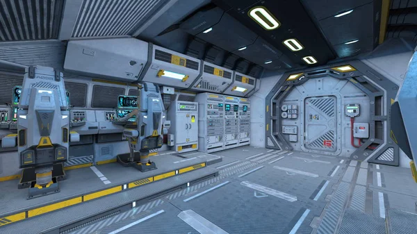 3D CG рендеринг космической станции — стоковое фото