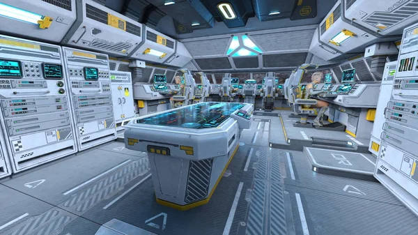 Rendering 3D CG della stazione spaziale — Foto Stock