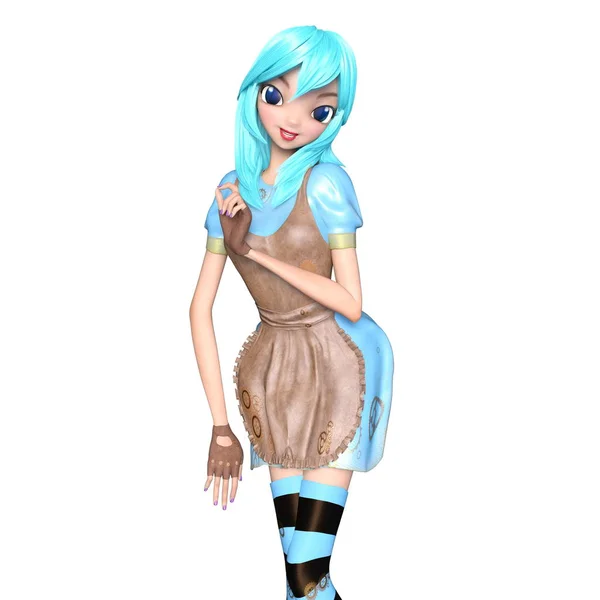 3D CG rendering of a cartoon girl — Stock Photo, Image