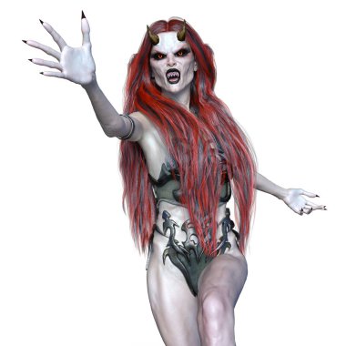 kadın bir canavar 3d cg işleme