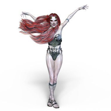 kadın bir canavar 3d cg işleme