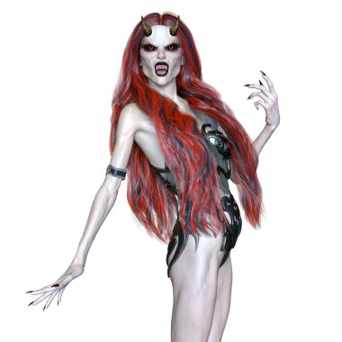 kadın bir canavar 3d cg işleme