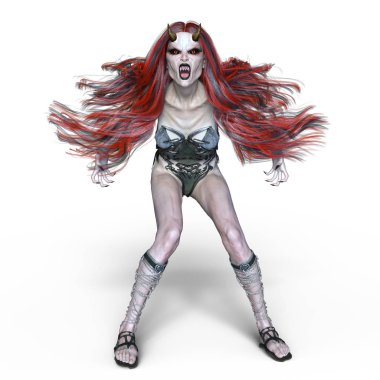 kadın bir canavar 3d cg işleme