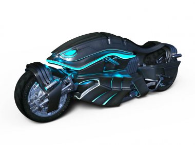 bir motosiklet 3d cg render