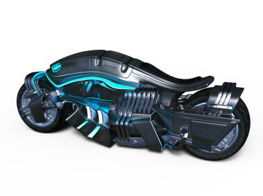 bir motosiklet 3d cg render