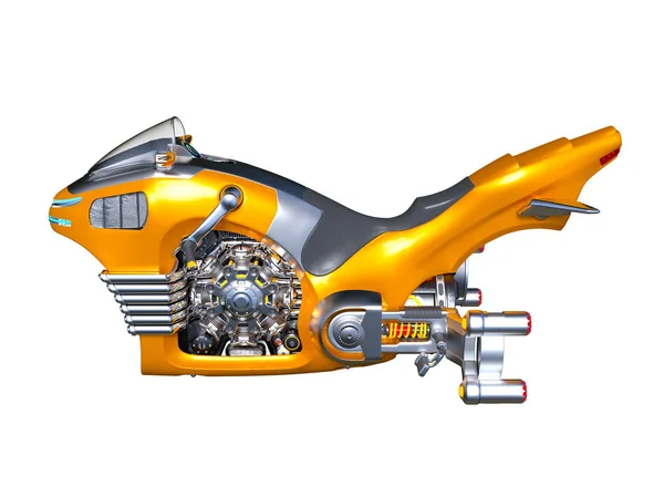 3D rendu 3D d'une moto — Photo