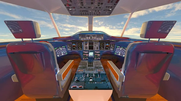 3D CG rendering of the cockpit — Stock Photo, Image