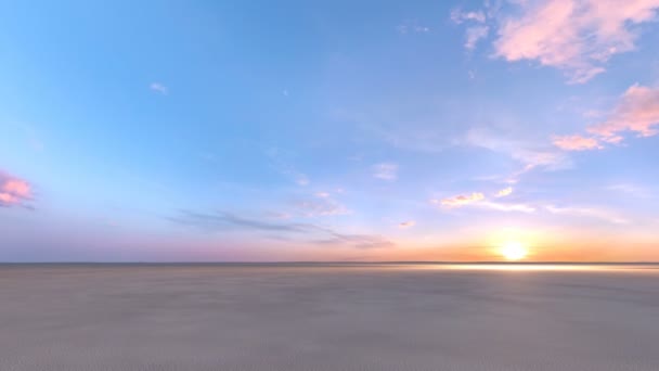 3d cg 渲染的沙漠和地平线 — 图库视频影像