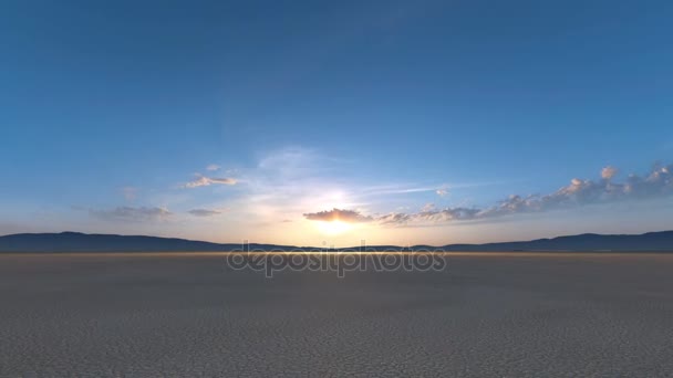3D-s cg renderelési a sivatagban és a horizont — Stock videók