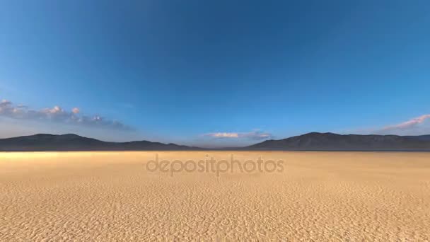 Rendering 3D CG del deserto e dell'orizzonte — Video Stock