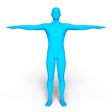 bir erkek vücudunun 3d cg işleme