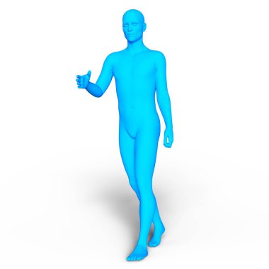 bir erkek vücudunun 3d cg işleme