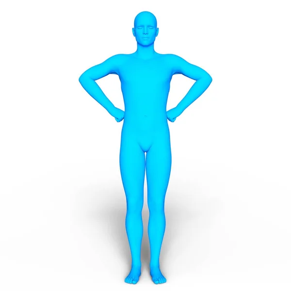 3D-s cg teszi a férfi test — Stock Fotó