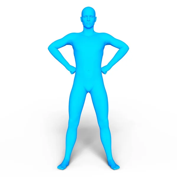 3D CG renderização de um corpo masculino — Fotografia de Stock