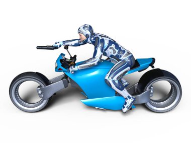 3d cg işleme bir süper kahraman binici